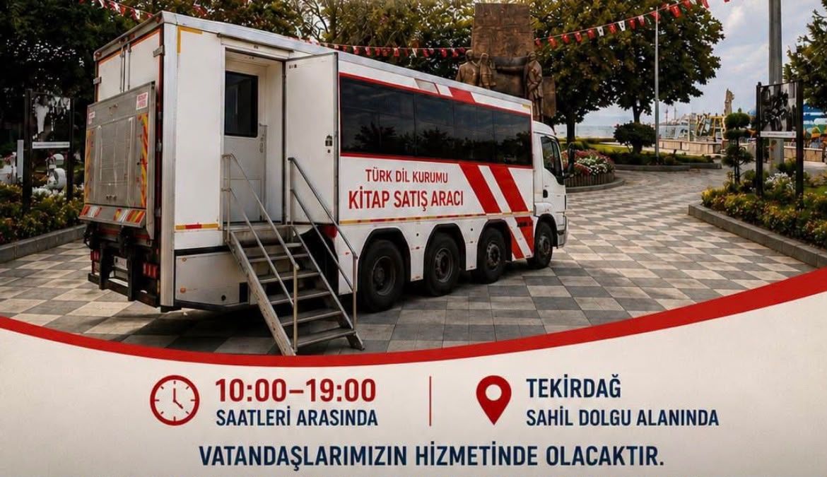 Türk Dil Kurumu Kitap Satış Aracı Tekirdağ’a geliyor
