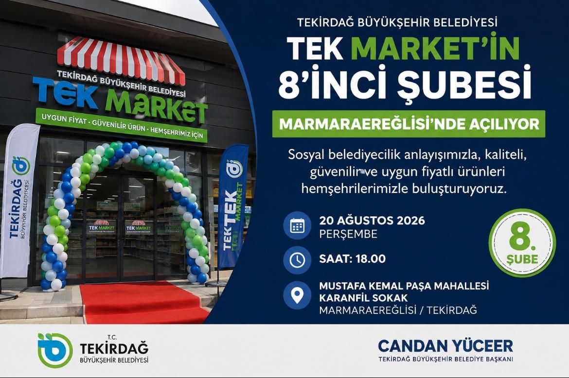 TEK Market’in 8’inci şubesi, Marmaraereğlisi’nde açılıyor