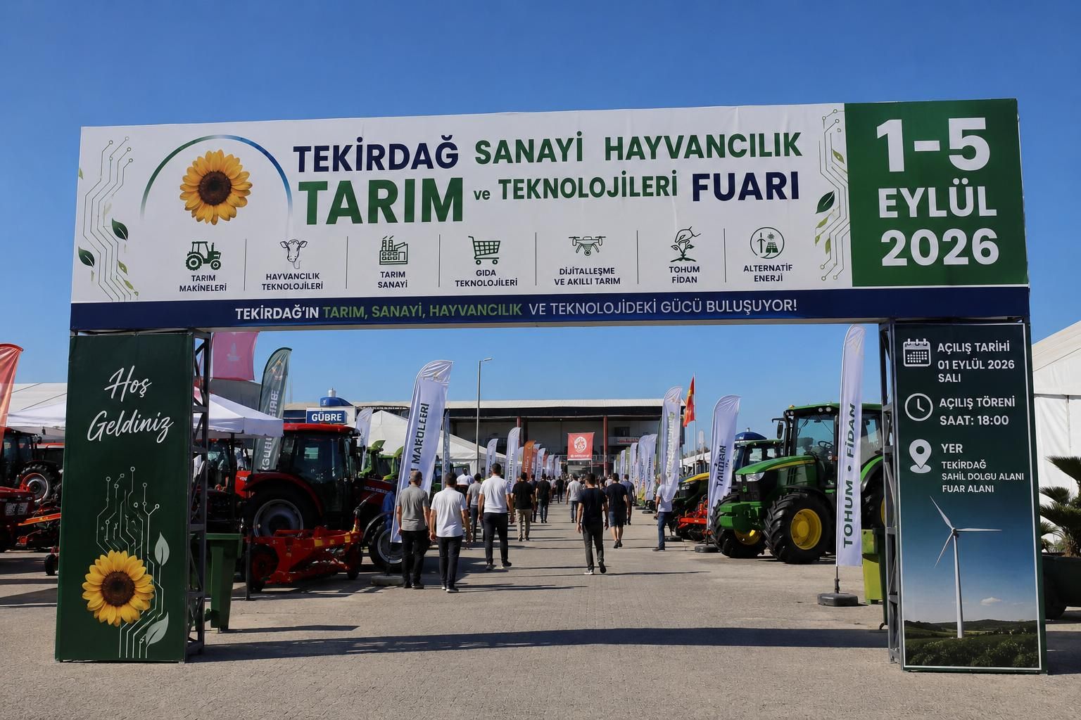 Tekirdağ Tarım, Sanayi, Hayvancılık ve Teknolojileri Fuarı 1 Eylül’de kapılarını açıyor