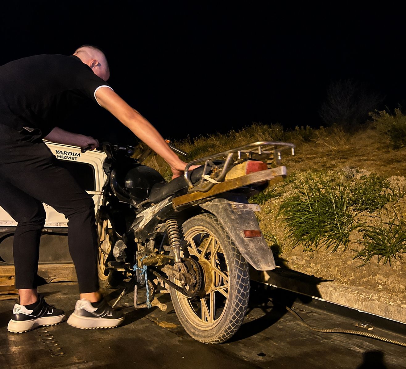 Hurda motosikleti kullanan ehliyetsiz sürücüye 88 bin 500 lira ceza