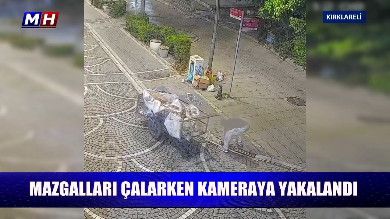 Mazgalları çalarken kameralara yakalandı