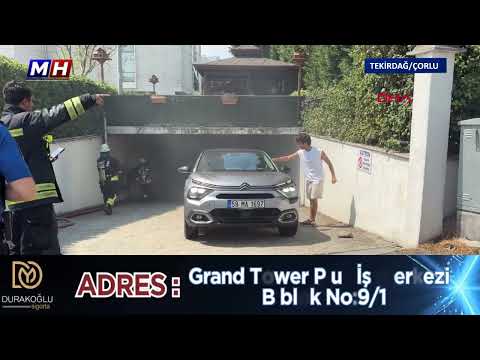 Şarjdaki elektrikli otomobilde yangın çıktı