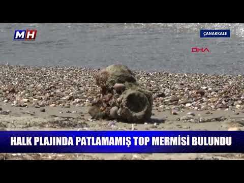 Halk plajında patlamamış top mermisi bulundu