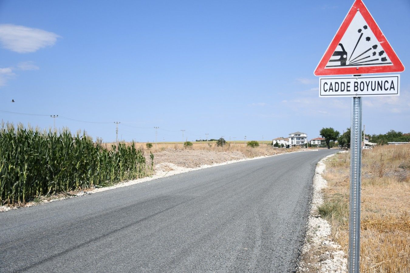 1300 metrelik alternatif yol açıldı