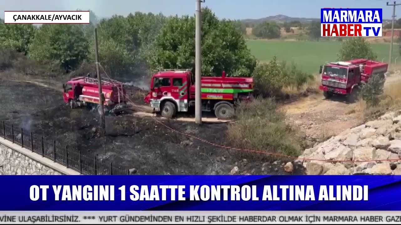 Ot yangını 1 saatte kontrol altına alındı