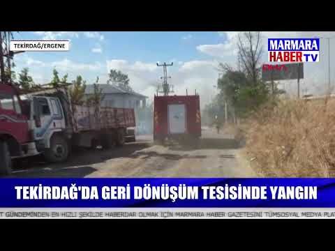 Tekirdağ'da geri dönüşüm tesisinde yangın