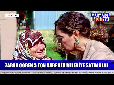 Zarar gören 5 ton karpuzu belediye satın aldı