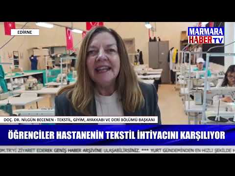 Öğrenciler hastanenin tekstil ihtiyacını karşılıyor