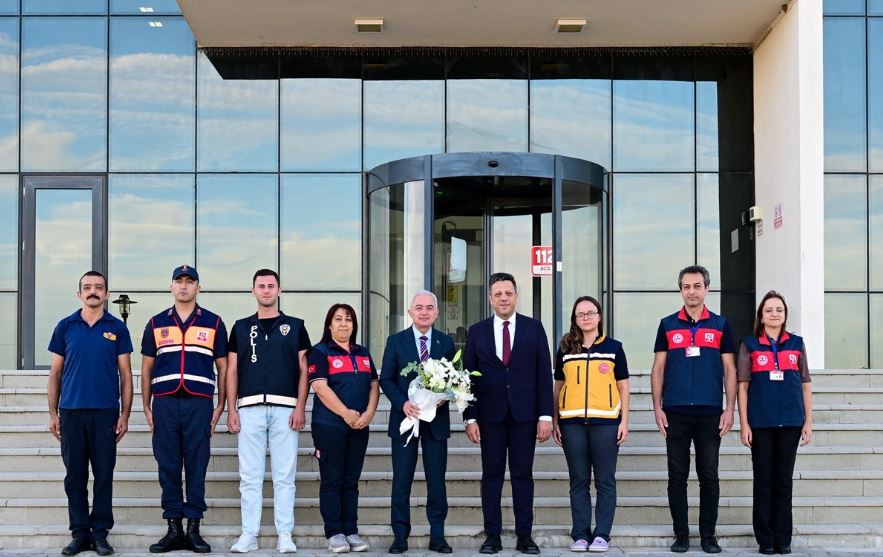 Vali Turan’dan 112 Acil Çağrı Merkezi’ne ziyaret 