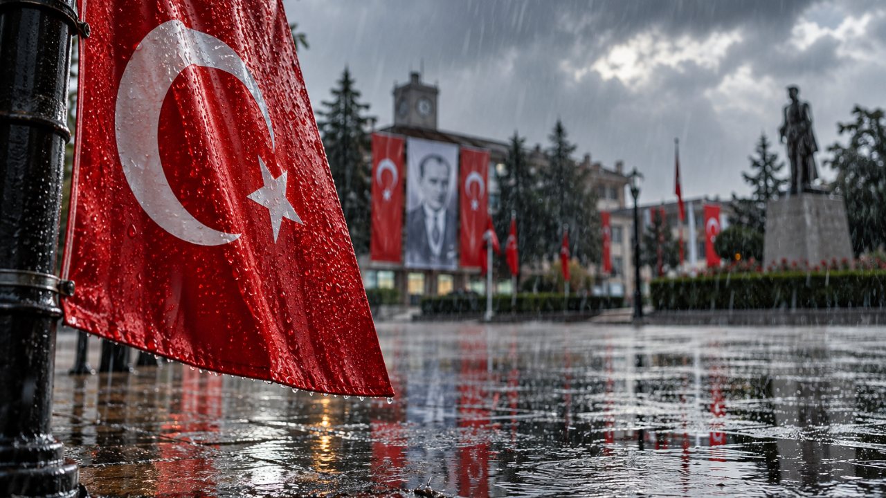 Çerkezköy’de 29 Ekim etkinliklerine yağmur engeli