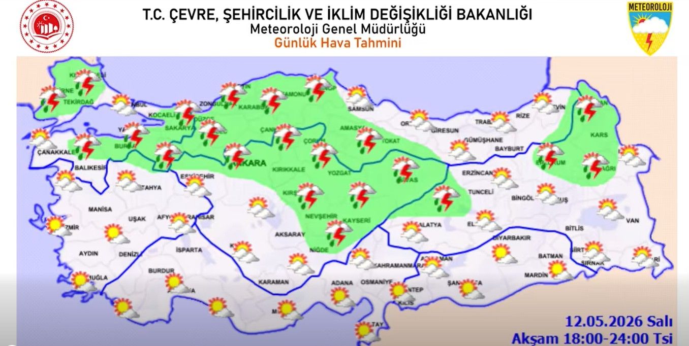 Meteorolojiden kuvvetli yağış uyarısı
