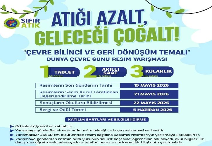 Çevre Bilinci ve Geri Dönüşüm Temalı resim yarışması düzenlenecek