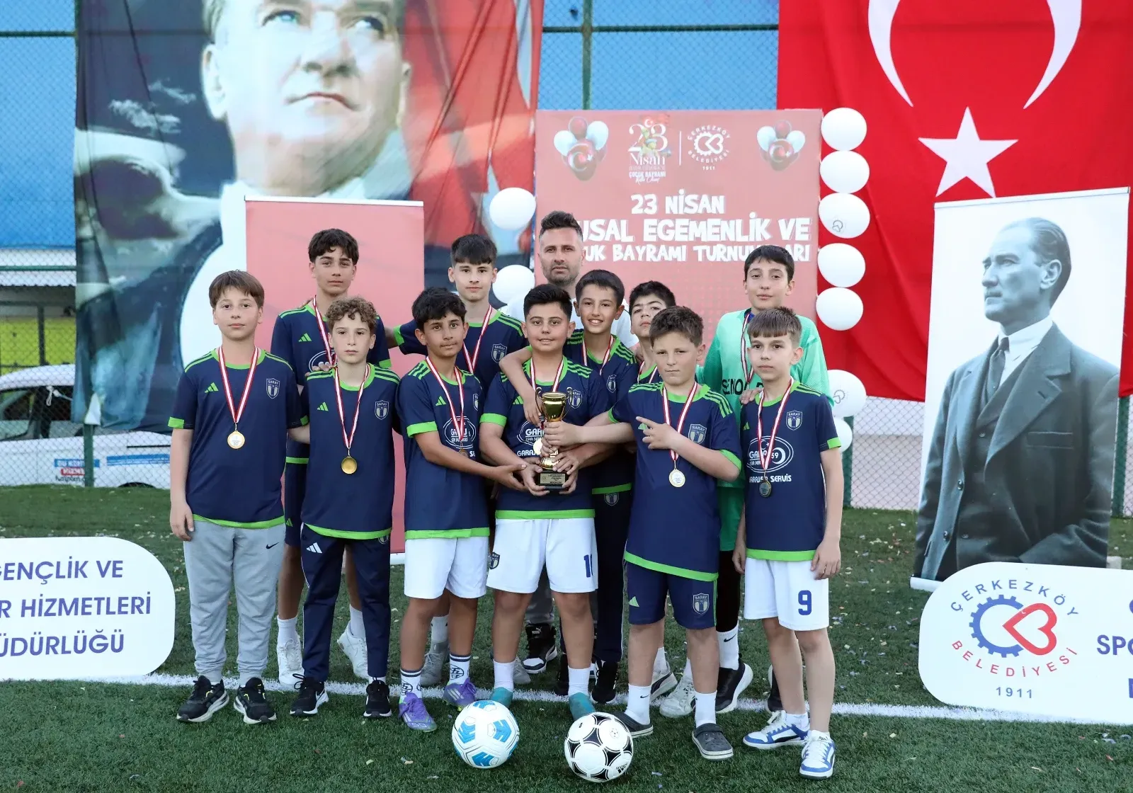 Çerkezköy’de 23 Nisan coşkusu sahalara taştı