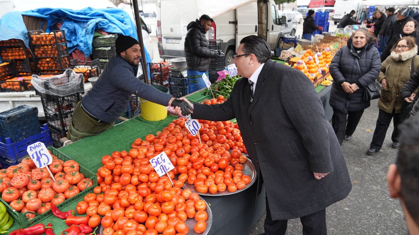 Başkan Bozkurter, pazarcı esnafını dinledi