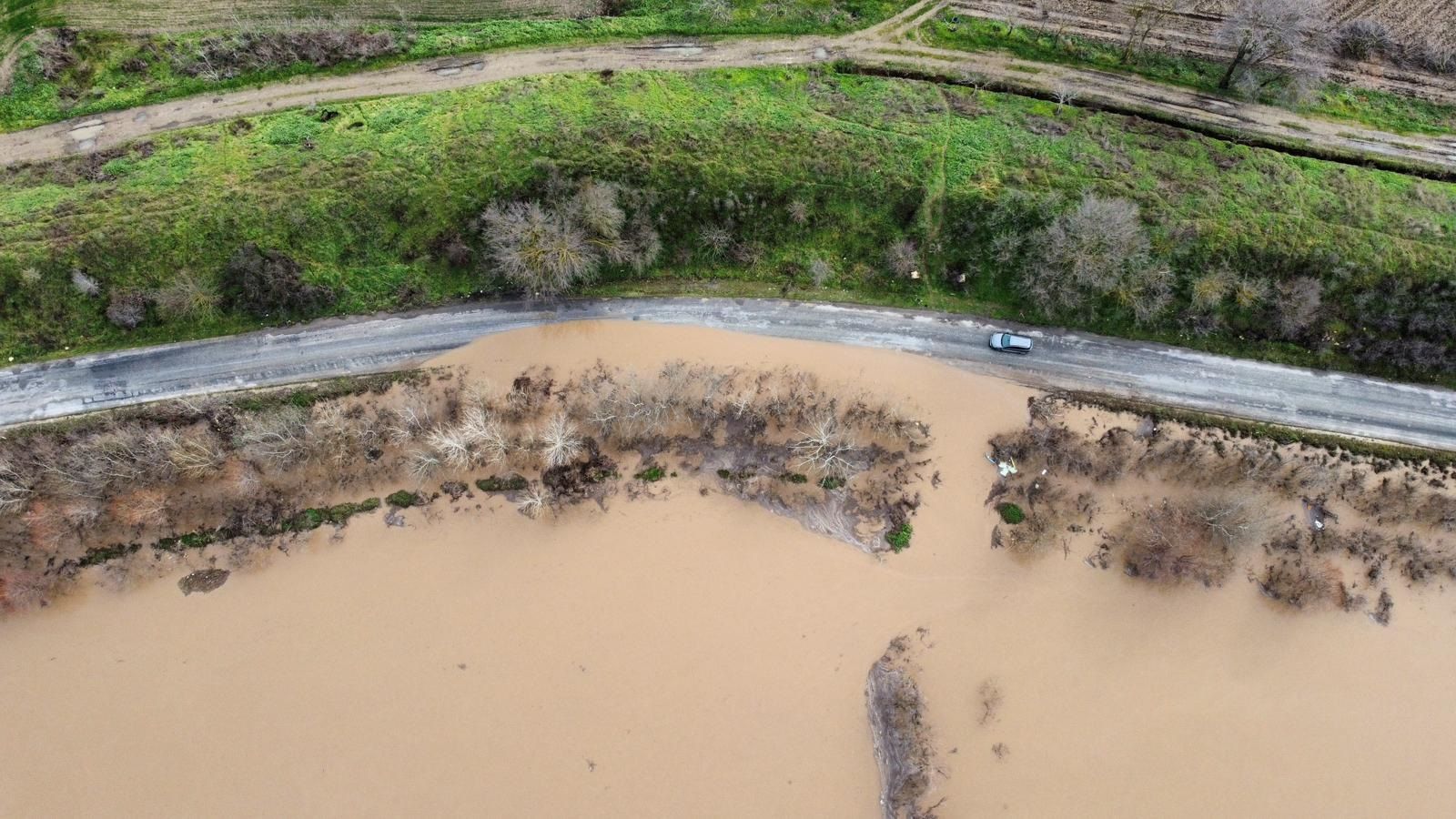 Tunca Nehri’nde su seviyesi arttı