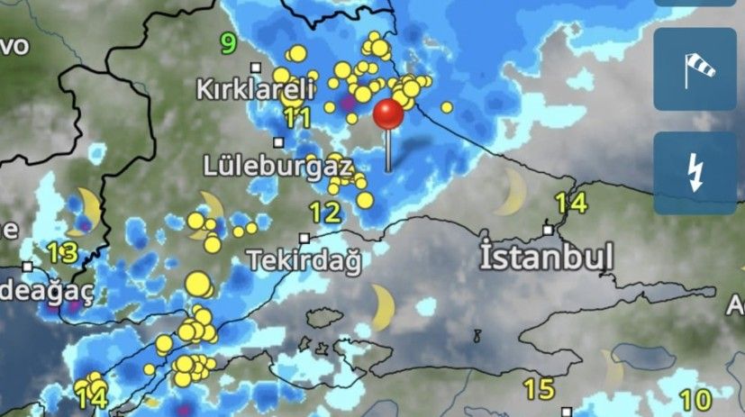 Trakya’da fırtına ve sağanak yağmur etkili olacak