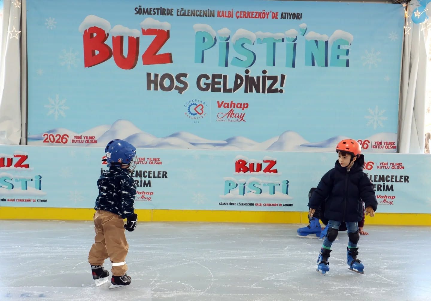 Çerkezköy’de buz pateni günleri başladı