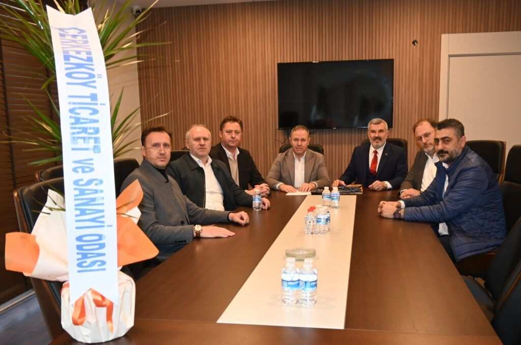 Çerkezköy TSO’dan Kırklareli TSO’ya hayırlı olsun ziyareti