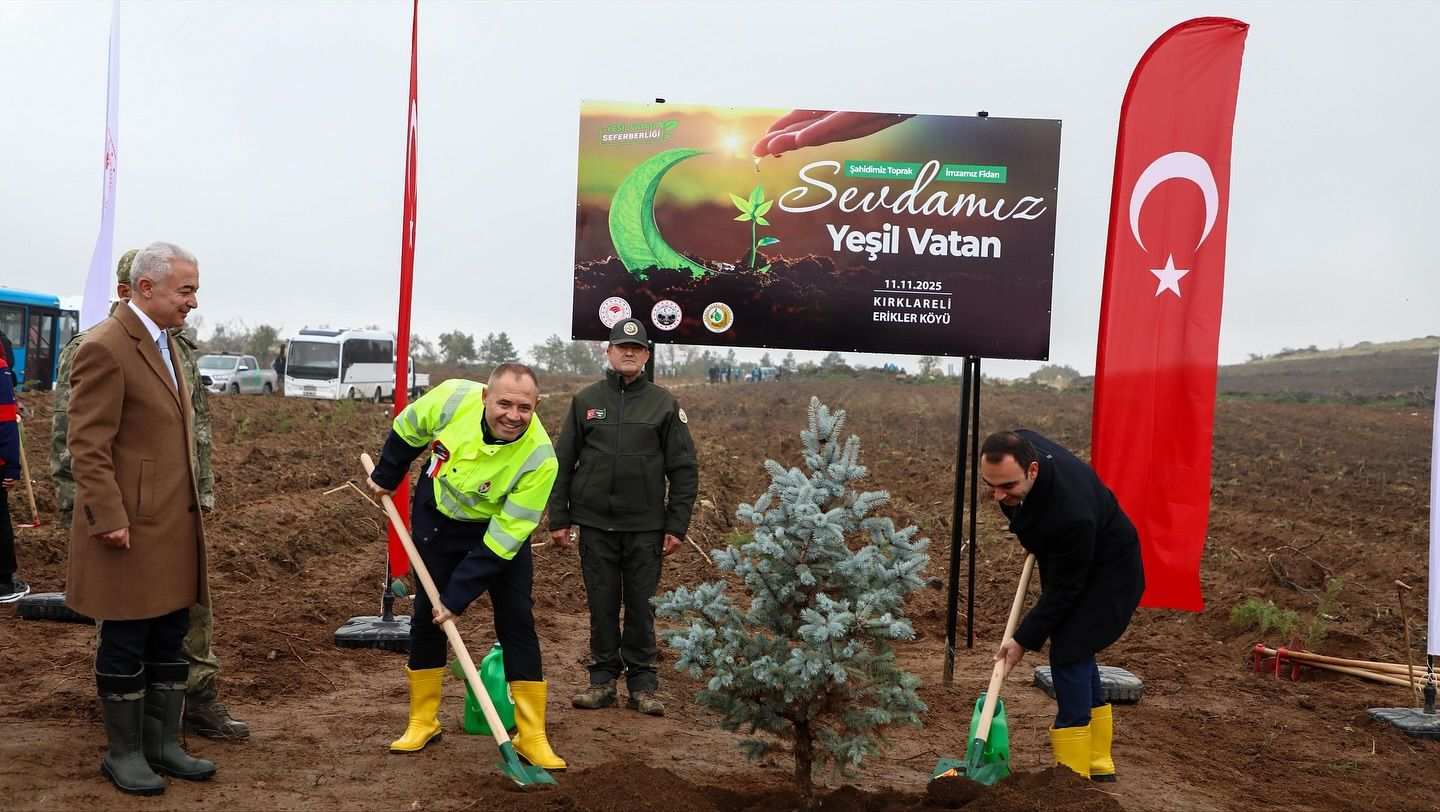 Kırklareli’nde fidanlar toprakla buluşturuldu