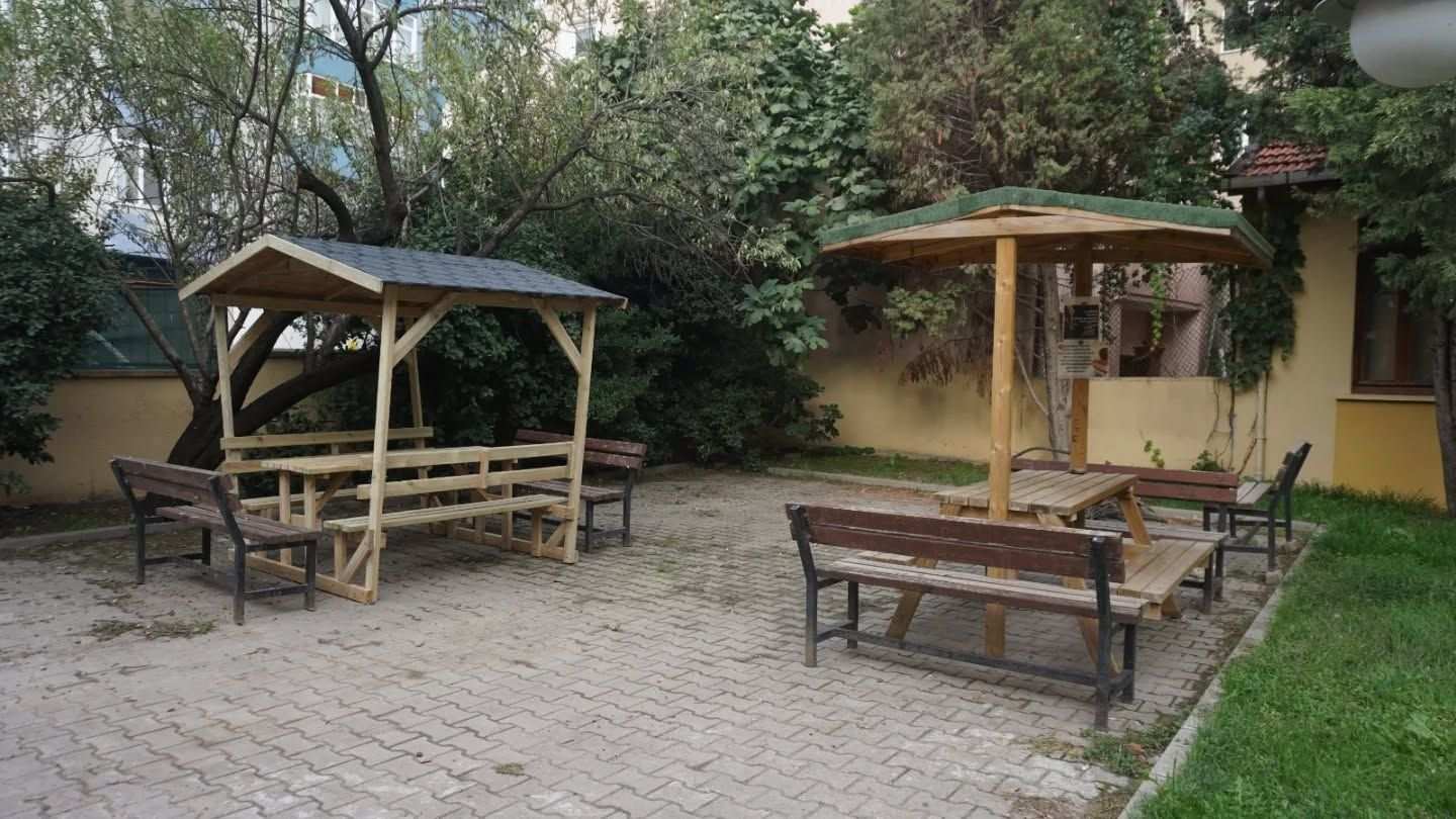 Kütüphane bahçesine yeni kamelya