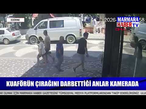 Kuaför çırağını darbetti