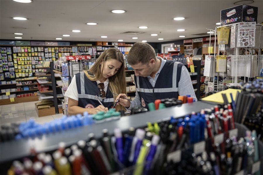 Kırtasiye ve okul ürünleri denetlendi