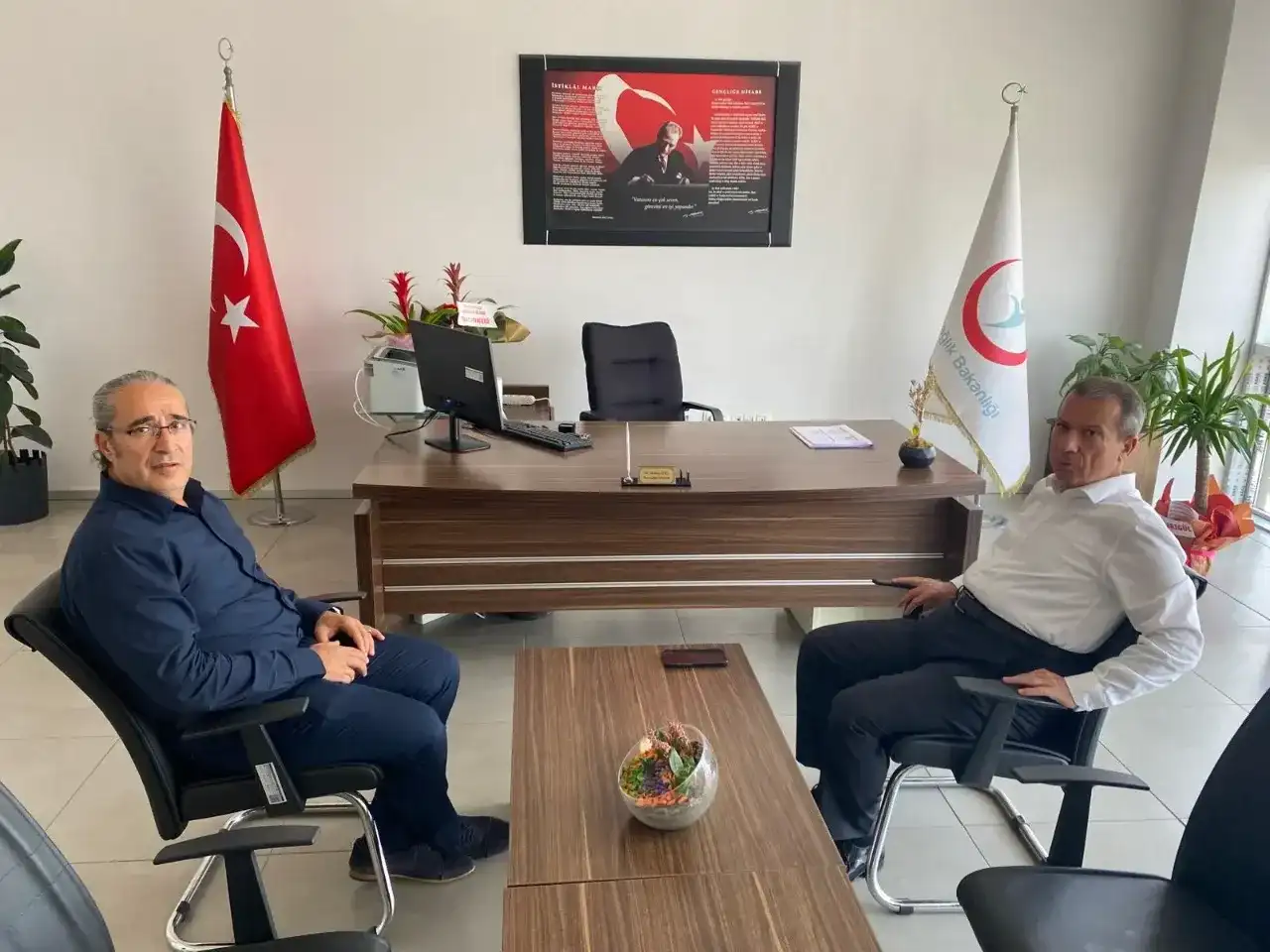 Kaymakam Gürdal, İlçe Sağlık Müdürlüğü’nü ziyaret etti