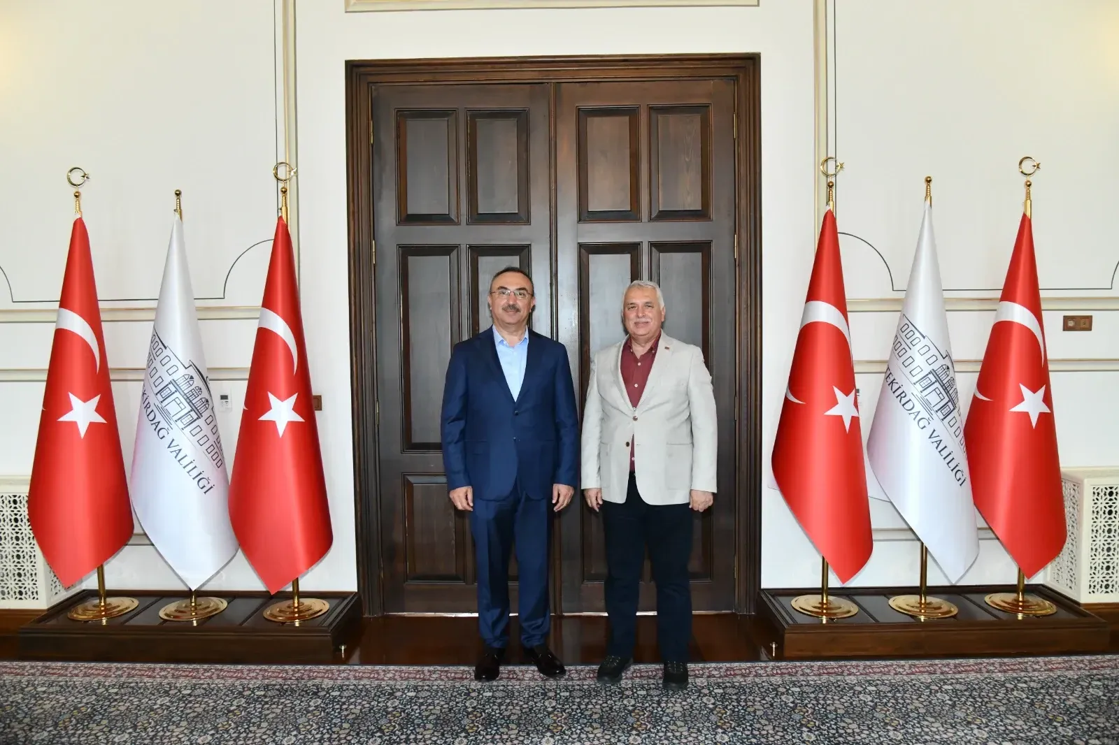 Eski Vali Aziz Yıldırım’dan Tekirdağ Valiliği’ne ziyaret
